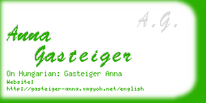 anna gasteiger business card